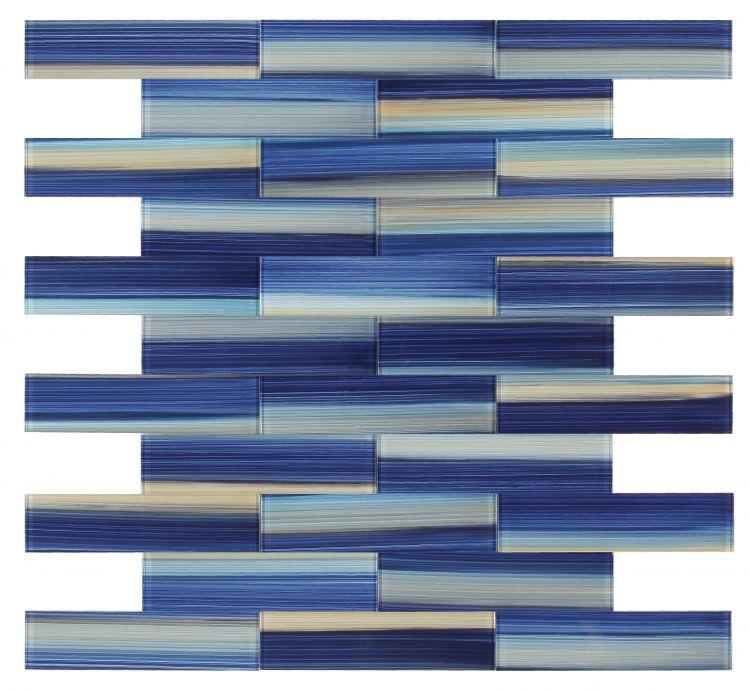 Amazon Ocean 3 x 12 Blue Glass Tile