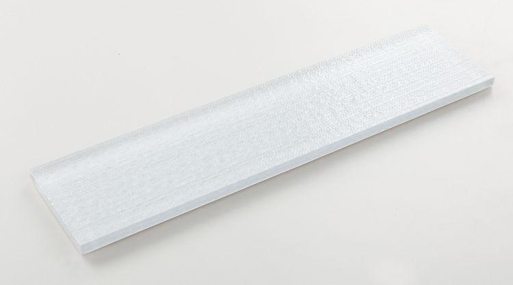 Amazon Sparkle 3 x 12 White Textured Glass Tile